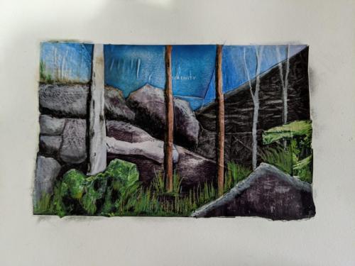 Collage of rocks and trees, Carnarvon Gorge National Park, Queensland